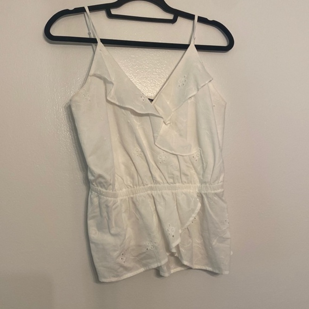 Express | Eyelet White‎ Tank